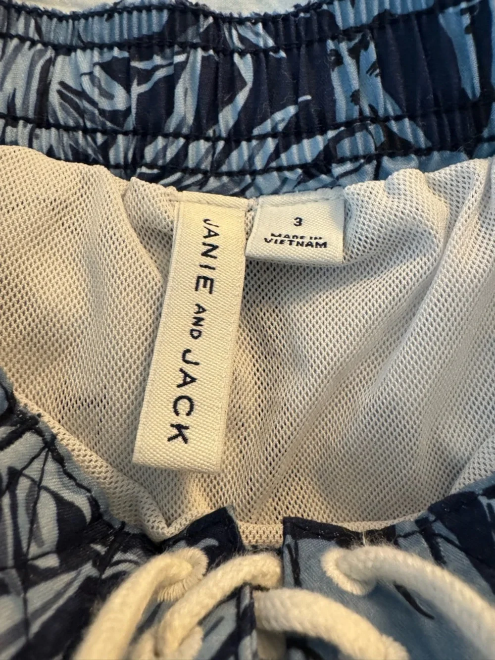 Janie and jack swim trunks size 3